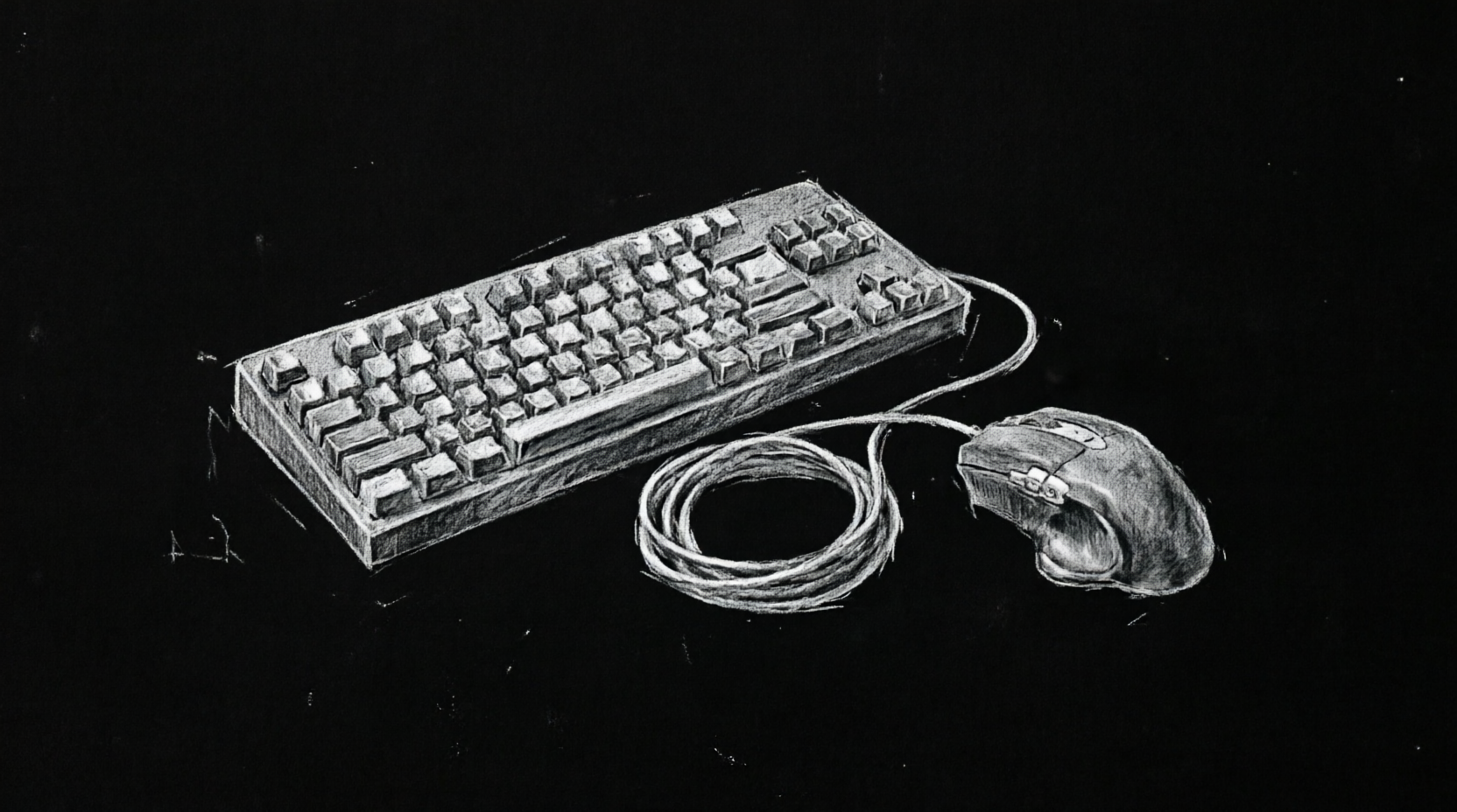keyboard + mouse doodle